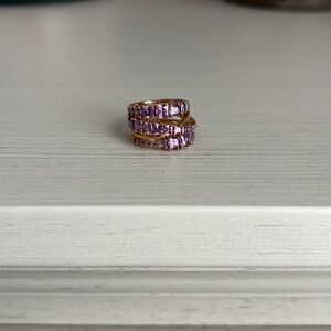 Swarovski Twist Wrap cocktail ring size 5